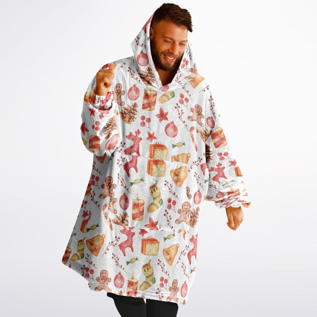 Red Christmas Pattern Adult Standard Hoodie