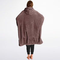 Thumbnail for Earthy Tones Rose Taupe and Olive Green Oversized Reversible Hoodie