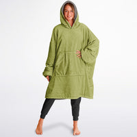 Thumbnail for Earthy Tones Sandstone and Olive Green Oversized Reversible Hoodie