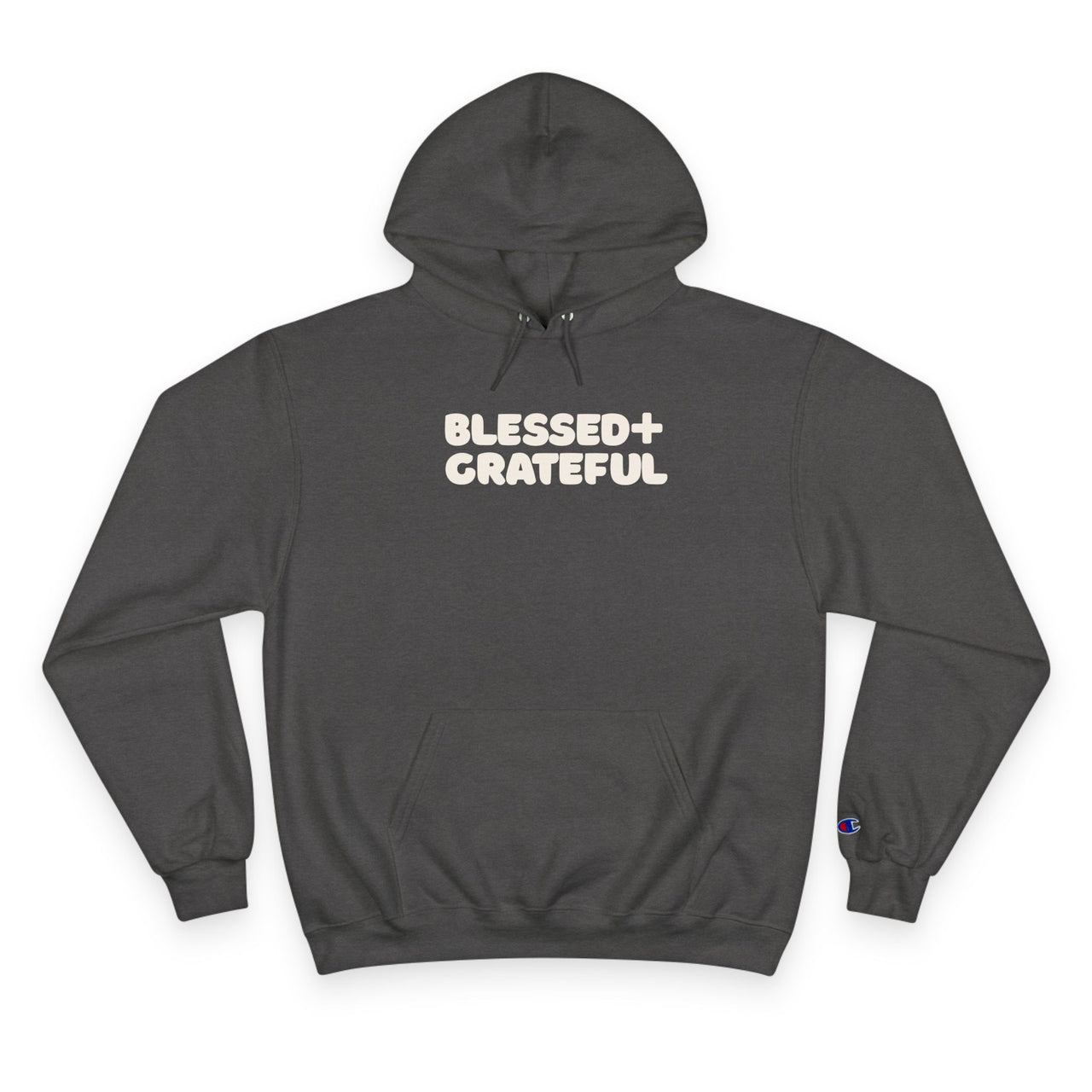 Blessed + Grateful Champion Hoodie — Minimalist Faith Pullover