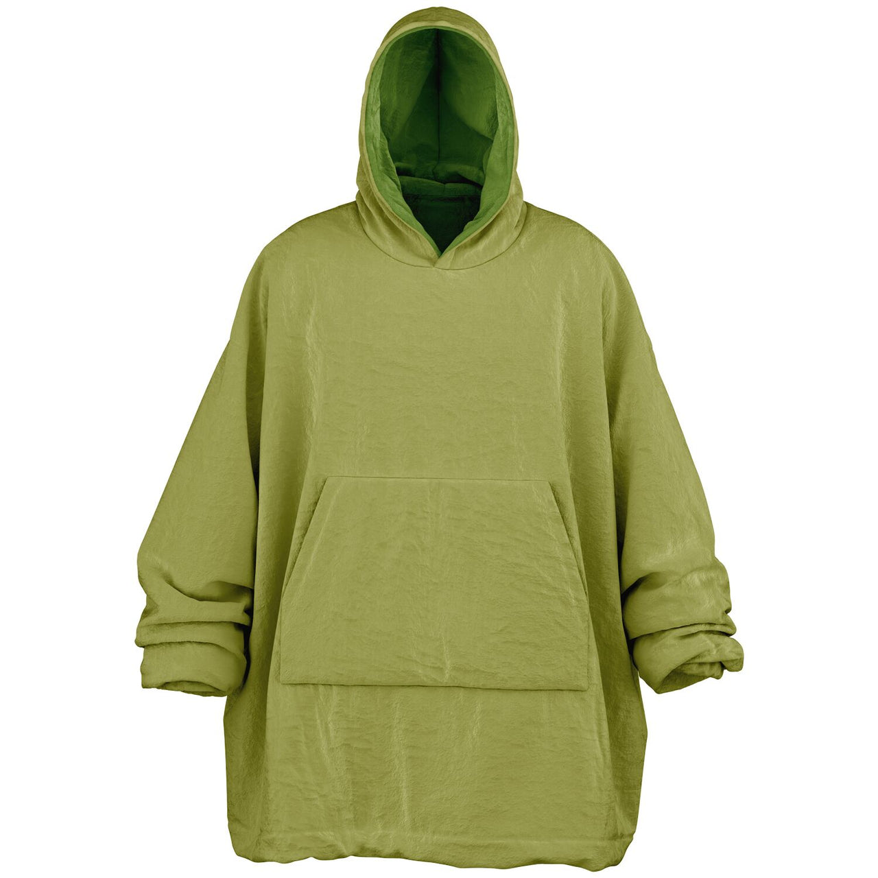 Earthy Tones Olive Green and Olive Drab Oversized Reversible Hoodie