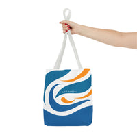 Thumbnail for Be Still & Just Listen Wave Tote — Beachy Canvas Tote