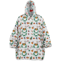 Thumbnail for Christmas Pattern Winter Cat and Winter Christmas Oversized Reversible Hoodie