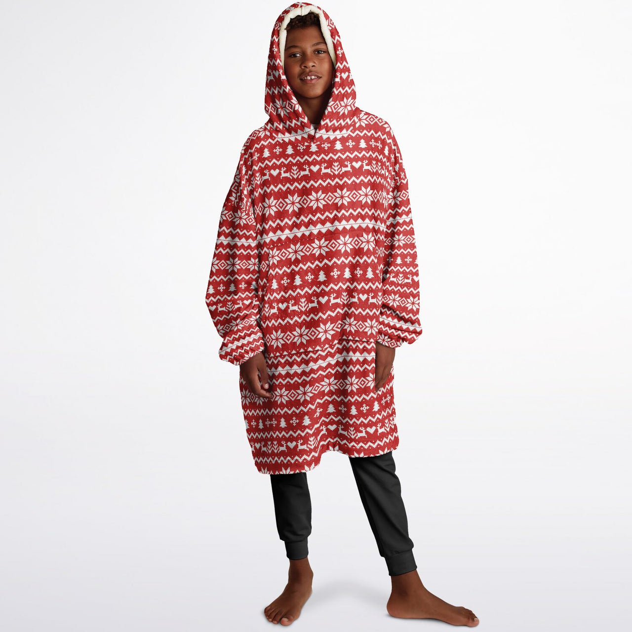 Christmas Pattern Ugly Christmas Sweater Youth Standard Hoodie