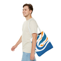 Thumbnail for Be Still & Just Listen Wave Tote — Beachy Canvas Tote