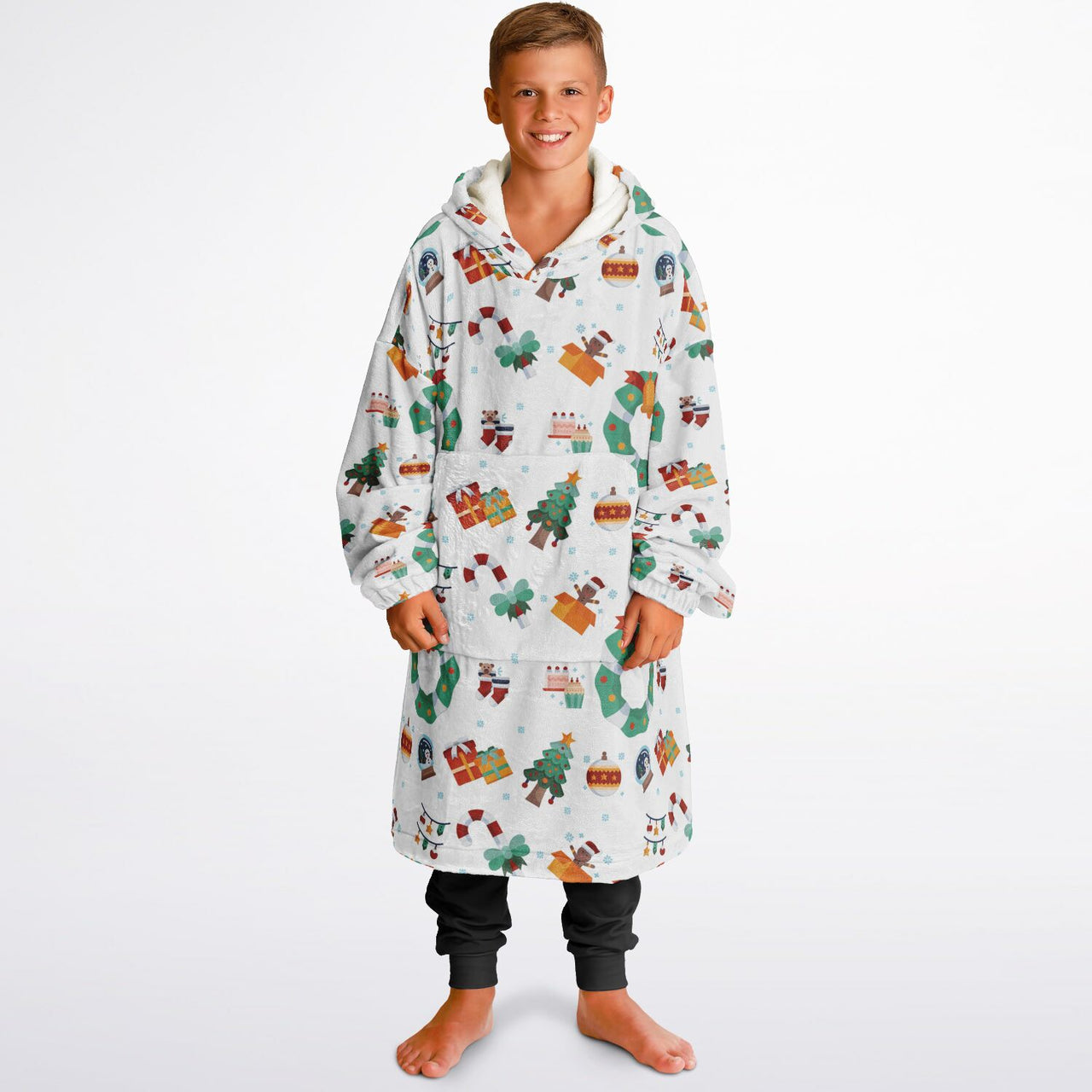 Winter Christmas Pattern Youth Standard Hoodie