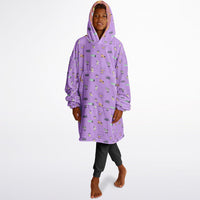 Thumbnail for Animal 2 and Smores Pattern Oversized Youth Reversible Hoodie