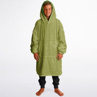 Thumbnail for Earthy Tones Olive Drab and Olive Green Youth Reversible Hoodie