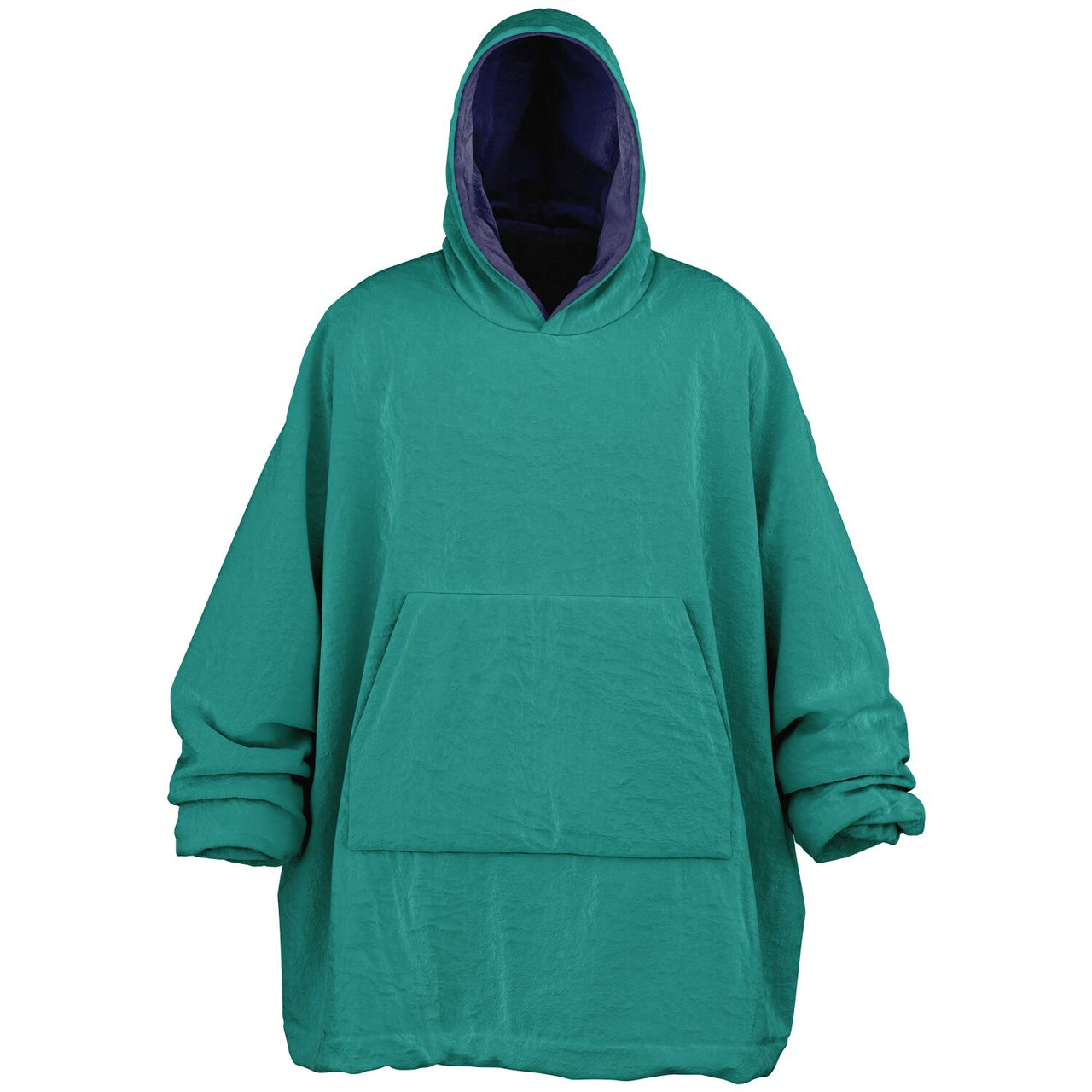 Jewel Deep Amethyst and Emerald Green Oversized Reversible Hoodie