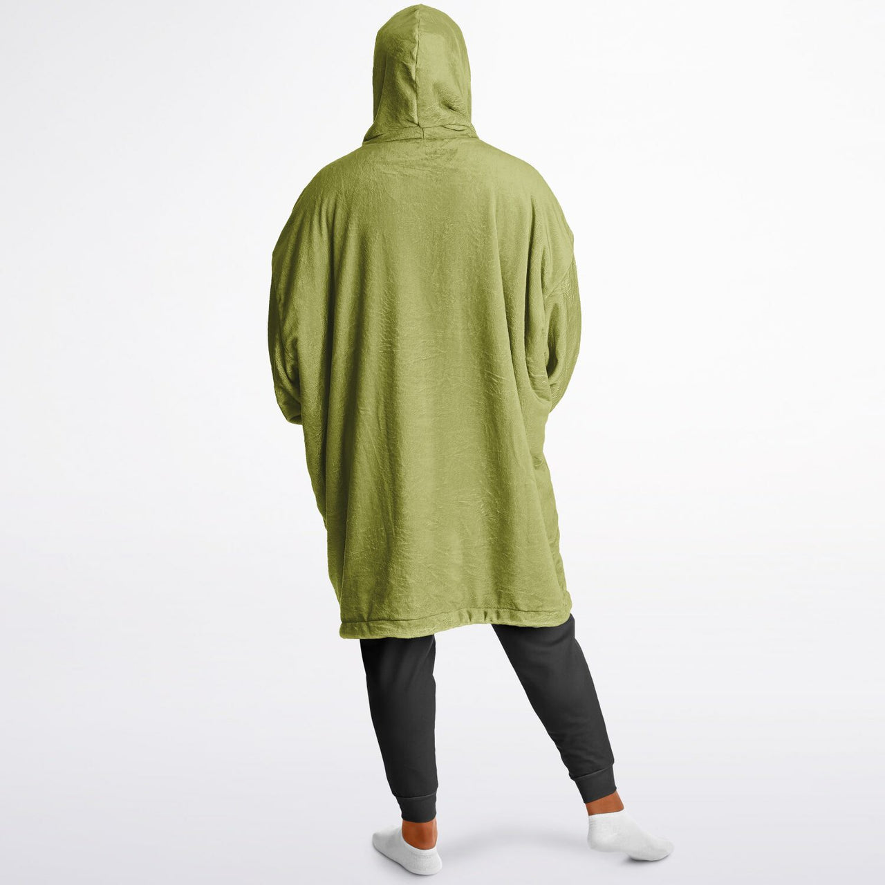 Earthy Tones Sandstone and Olive Green Oversized Reversible Hoodie