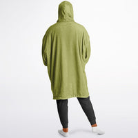 Thumbnail for Earthy Tones Sandstone and Olive Green Oversized Reversible Hoodie