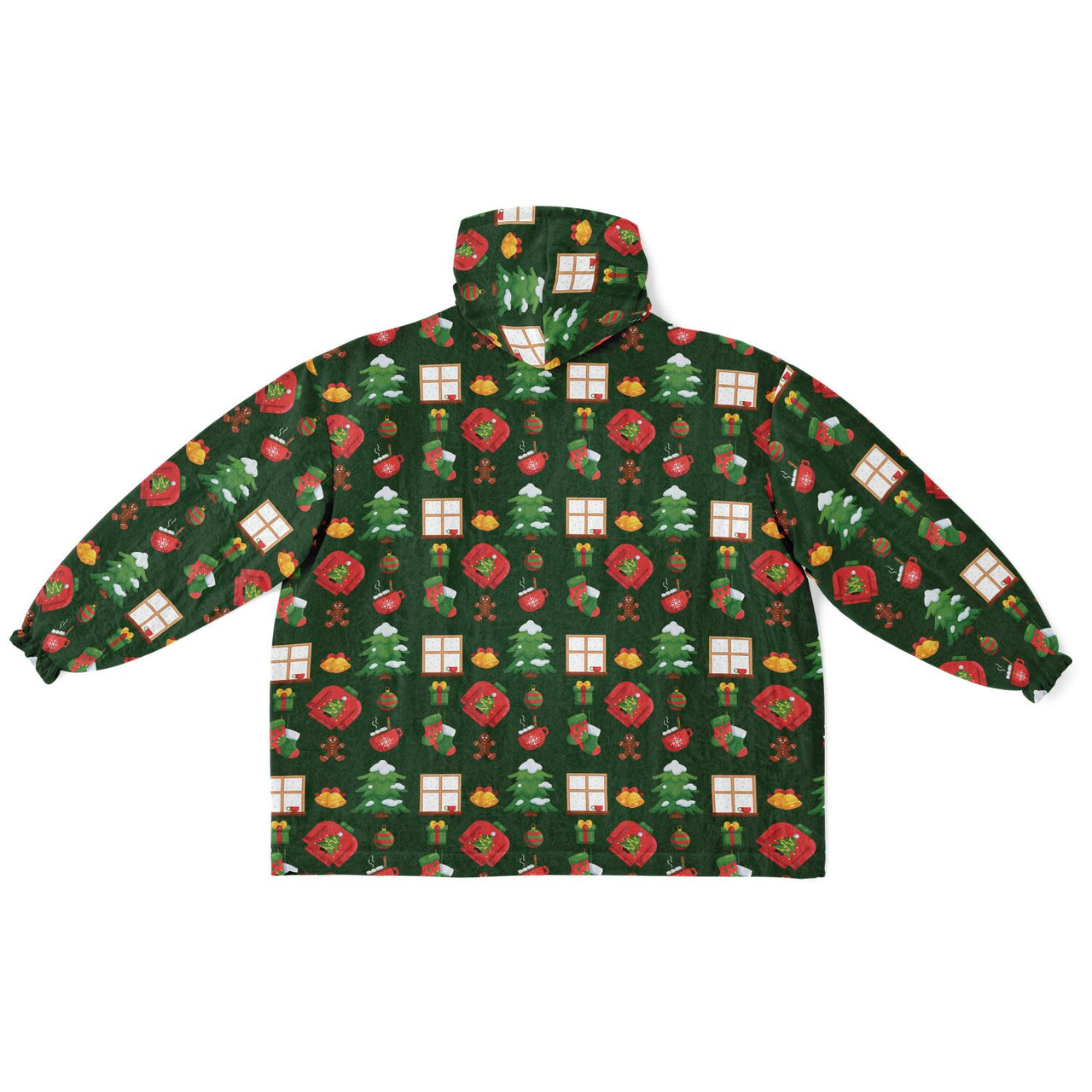Green Christmas Pattern Adult Standard Hoodie