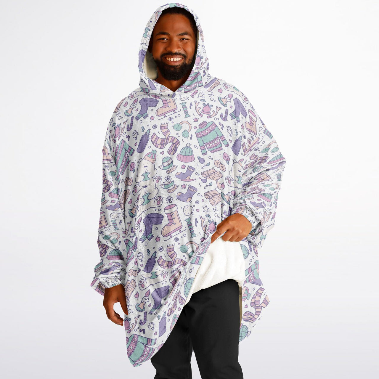 Christmas Pattern Winter Bear Adult Standard Hoodie