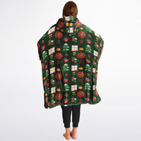 Thumbnail for Christmas Pattern Green Christmas and Winter Bear Oversized Reversible Hoodie