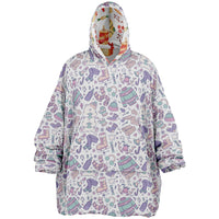 Thumbnail for Christmas Pattern Red Christmas and Winter Bear Oversized Reversible Hoodie