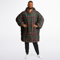 Thumbnail for Christmas Pattern Checkered 2 and Green Christmas Oversized Reversible Hoodie