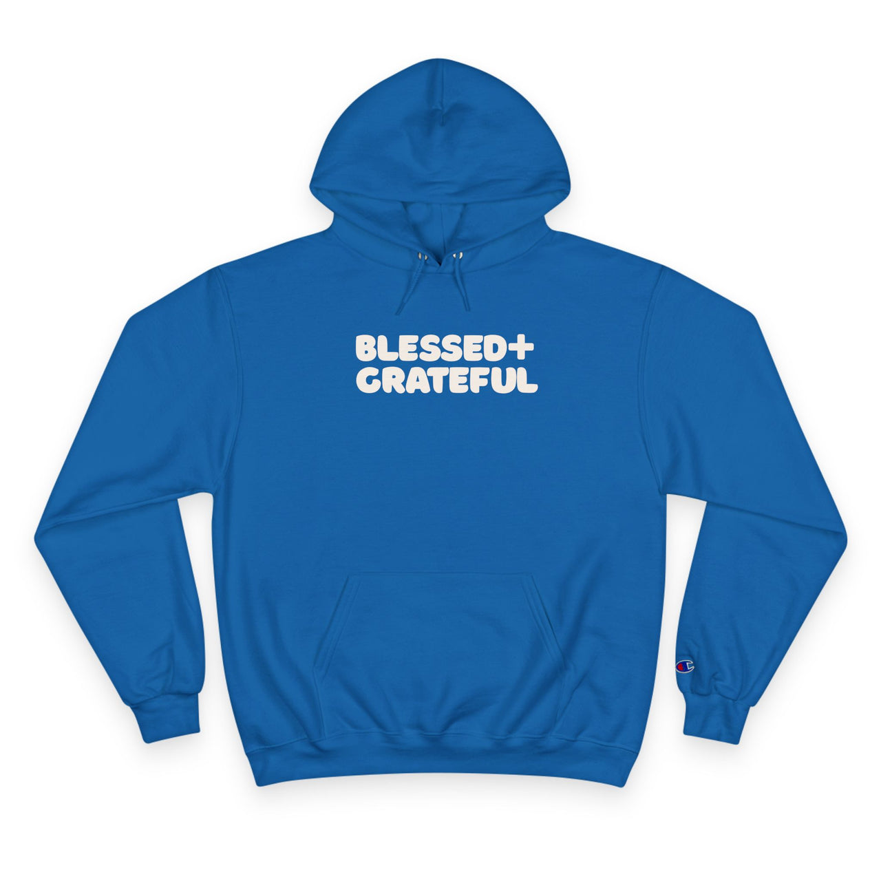 Blessed + Grateful Champion Hoodie — Minimalist Faith Pullover