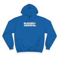 Thumbnail for Blessed + Grateful Champion Hoodie — Minimalist Faith Pullover