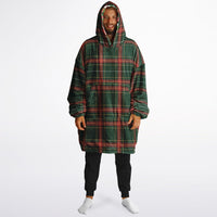 Thumbnail for Christmas Pattern Green Christmas and Checkered 1 Oversized Reversible Hoodie