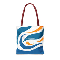 Thumbnail for Be Still & Just Listen Wave Tote — Beachy Canvas Tote
