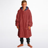 Thumbnail for Jewel Deep Amethyst and Opulant Ruby Youth Reversible Hoodie