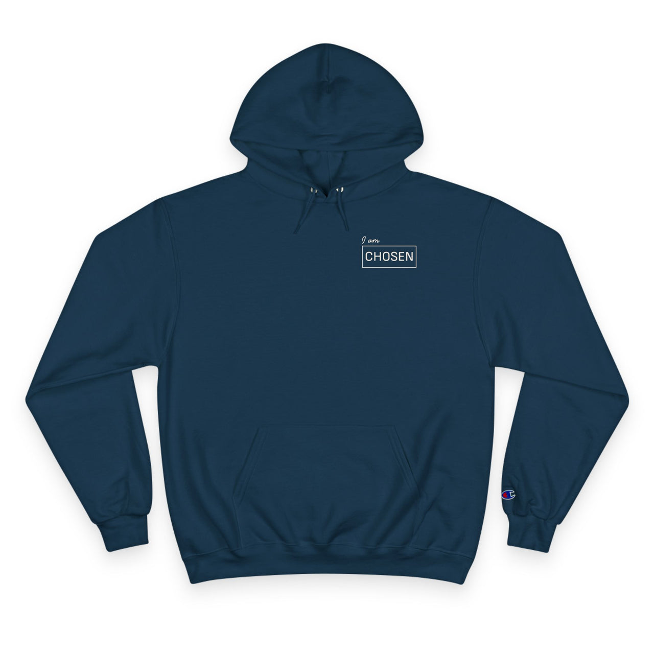 Chosen White Hoodie — Minimal Pullover with 'CHOSEN' Chest & Back Print
