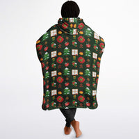 Thumbnail for Christmas Pattern Green Christmas and Checkered 1 Oversized Reversible Hoodie