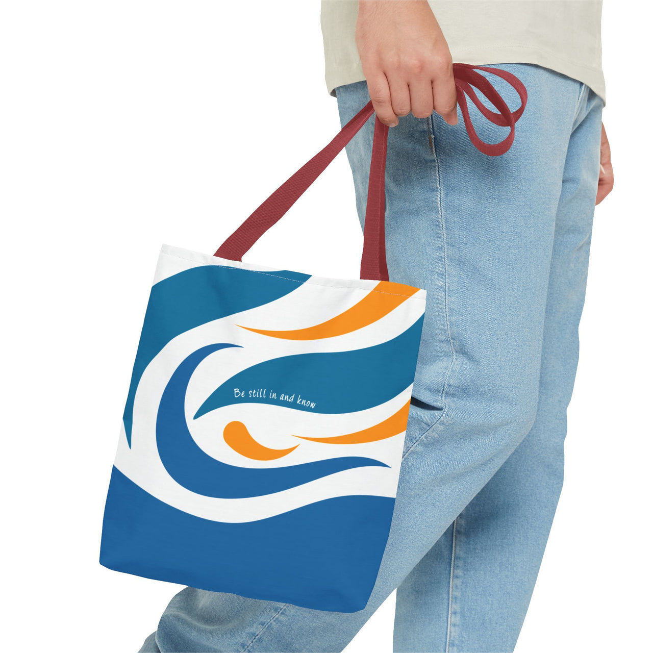 Be Still & Just Listen Wave Tote — Beachy Canvas Tote