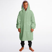 Thumbnail for Pastel Pistachio Green and Lilac Youth Reversible Hoodie