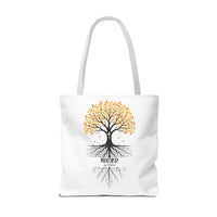 Thumbnail for Rooted Tree of Life Autumn Tote Bag — 'ROOTED IN HIM' Canvas Tote
