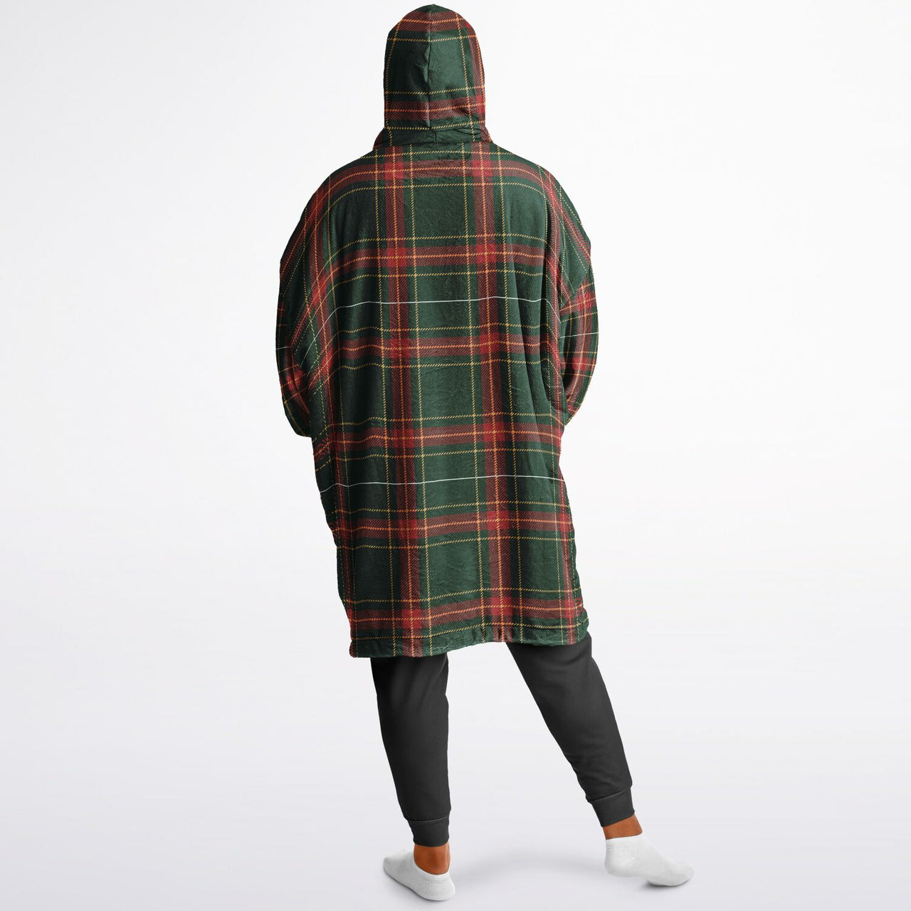 Christmas Pattern Checkered 2 and Checkered 1 Oversized Reversible Hoodie