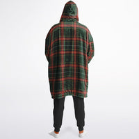 Thumbnail for Christmas Pattern Green Christmas and Checkered 1 Oversized Reversible Hoodie