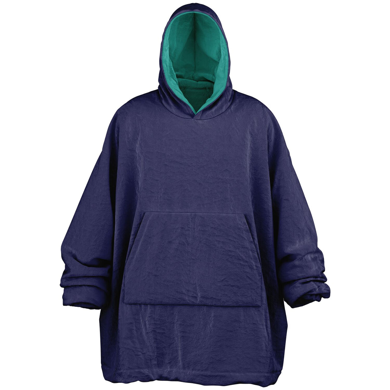 Jewel Deep Amethyst and Emerald Green Oversized Reversible Hoodie