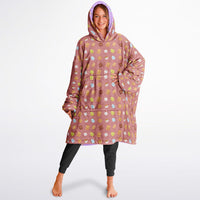 Thumbnail for Smores and Animal 2 Pattern Oversized Reversible Hoodie