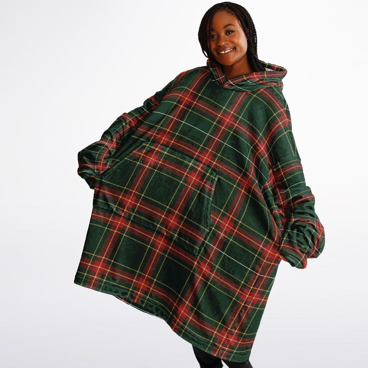 Christmas Pattern Checkered 1 Adult Standard Hoodie