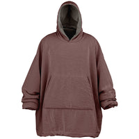 Thumbnail for Earthy Tones Rose Taupe and Sandstone Oversized Reversible Hoodie