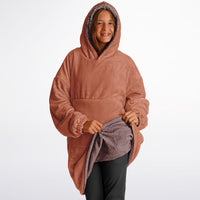 Thumbnail for Earthy Tones Rose Taupe and Roman Youth Reversible Hoodie