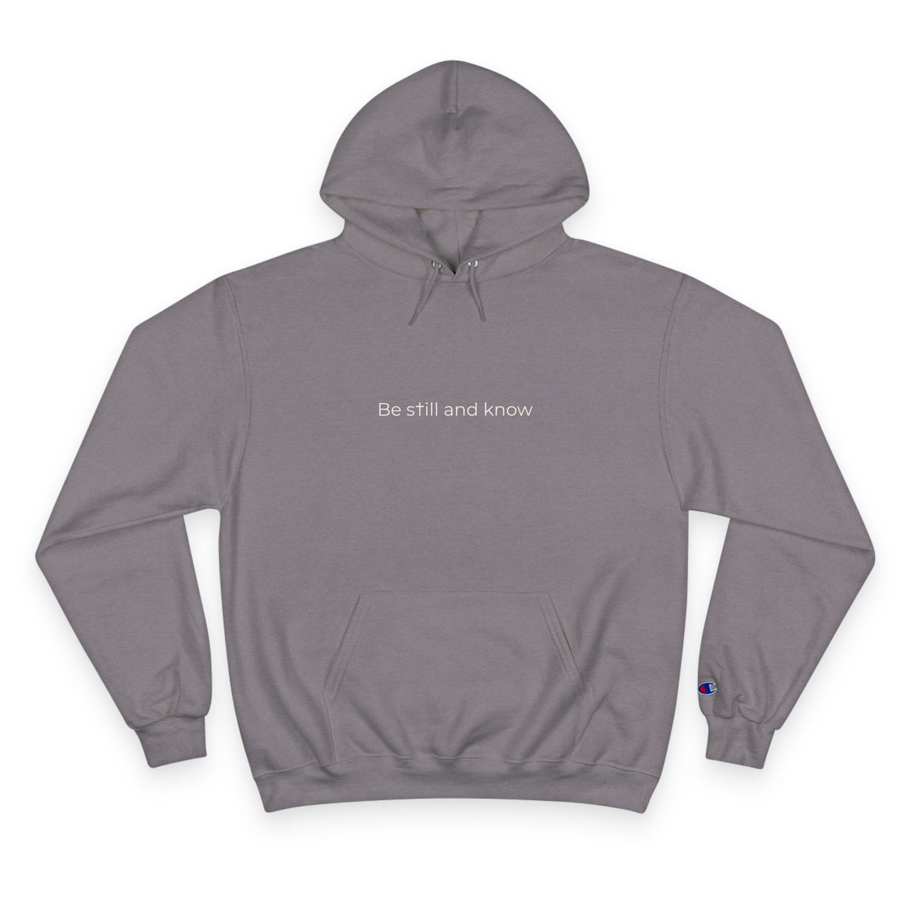 Be Still and Know Hoodie — Minimal Christian Cross Faith Pullover