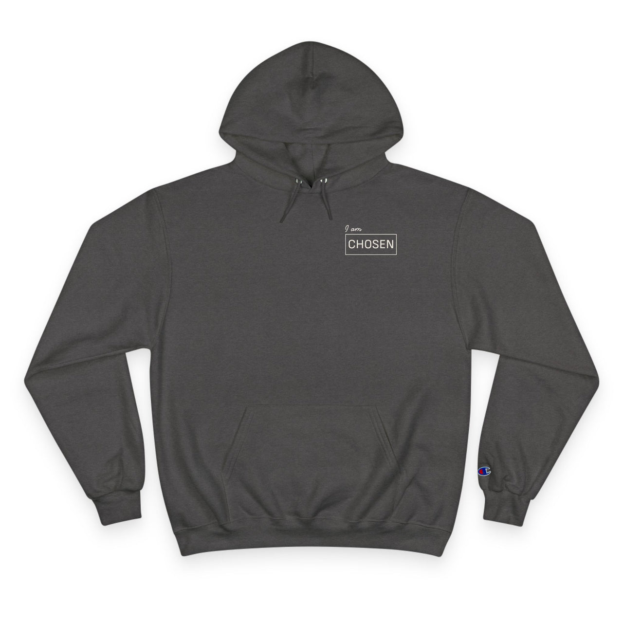 Chosen White Hoodie — Minimal Pullover with 'CHOSEN' Chest & Back Print