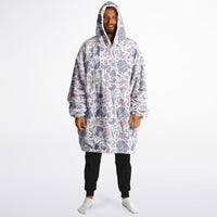 Thumbnail for Christmas Pattern Red Christmas and Winter Bear Oversized Reversible Hoodie