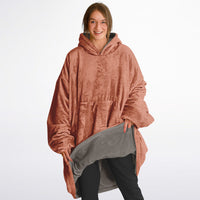 Thumbnail for Earthy Tones Roman Peach and Sandstone Oversized Reversible Hoodie