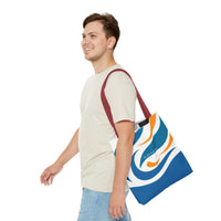 Thumbnail for Be Still & Just Listen Wave Tote — Beachy Canvas Tote