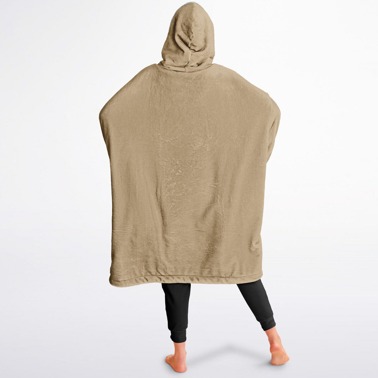 Neutral Sand and Ash Gray Oversized Reversible Hoodie