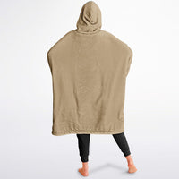 Thumbnail for Neutral Sand and Ash Gray Oversized Reversible Hoodie