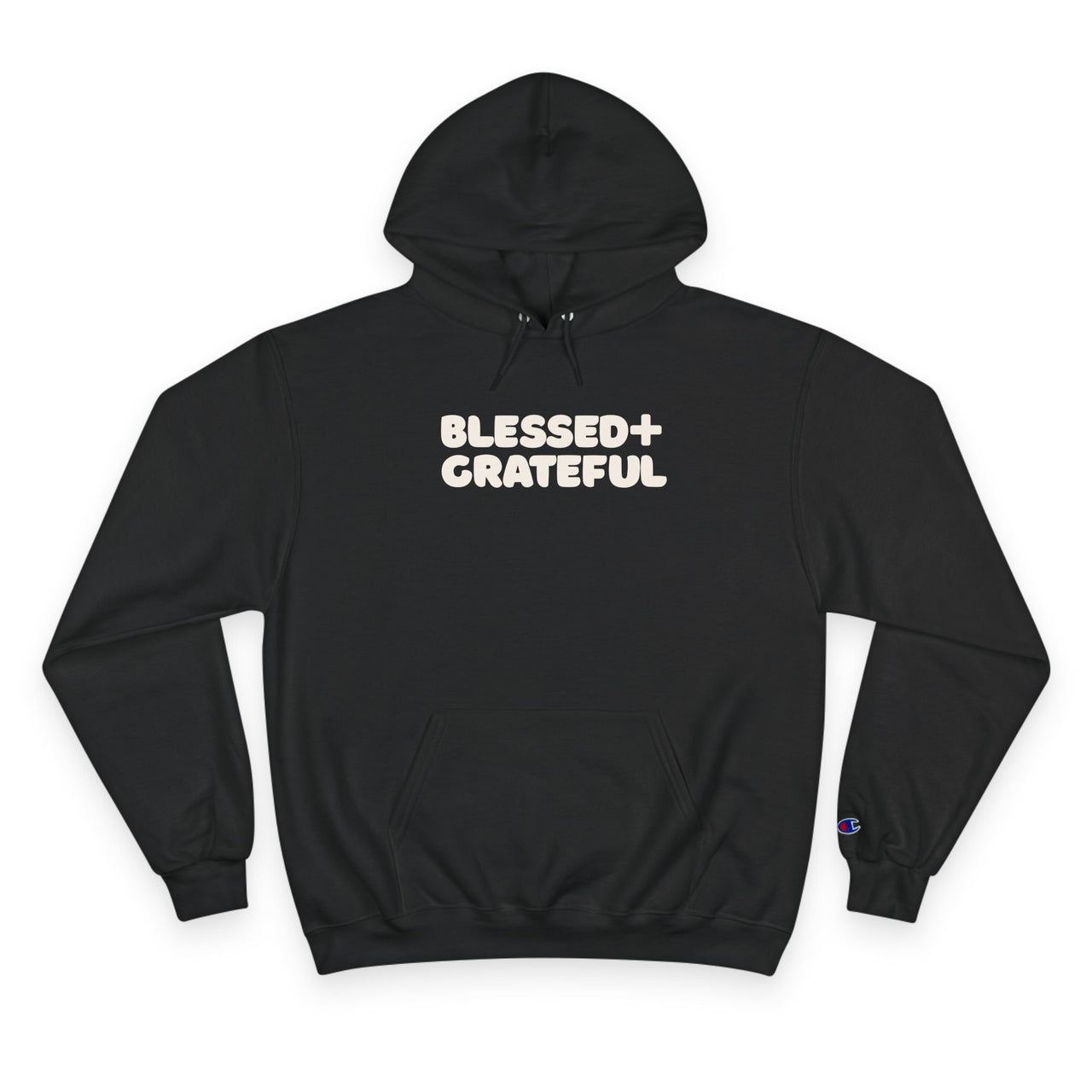 Blessed + Grateful Champion Hoodie — Minimalist Faith Pullover