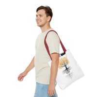 Thumbnail for Rooted Tree of Life Autumn Tote Bag — 'ROOTED IN HIM' Canvas Tote