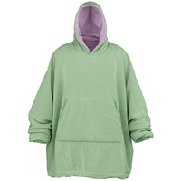 Thumbnail for Pastel Lilac and Pistachio Green Oversized Reversible Hoodie