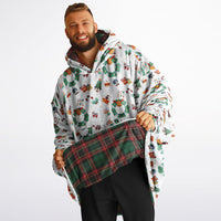 Thumbnail for Christmas Pattern Winter Christmas and Checkered 2 Oversized Reversible Hoodie