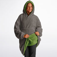 Thumbnail for Earthy Tones Olive Drab and Sandstone Youth Reversible Hoodie