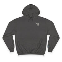 Thumbnail for Faith Over Fear Hoodie — Champion White Pullover with Minimalist Back Text